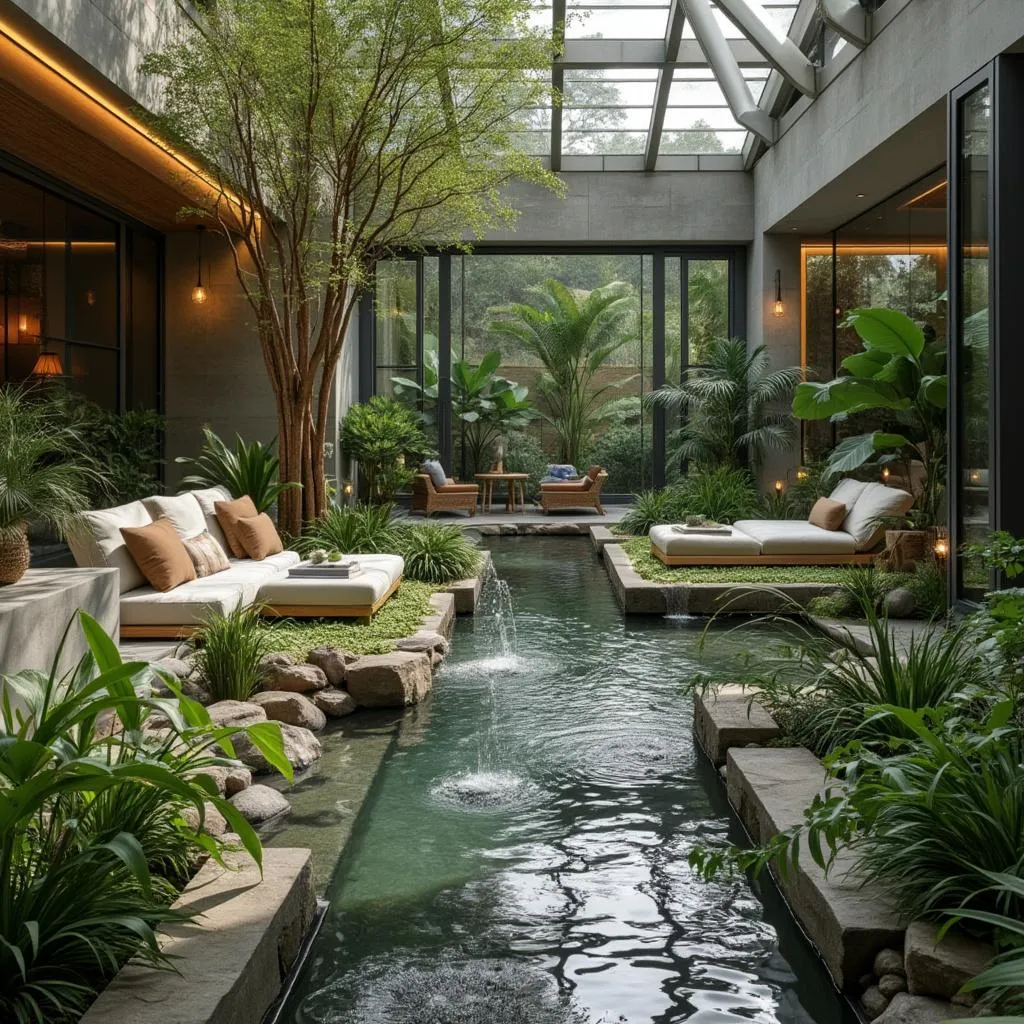 Area relax con giardino